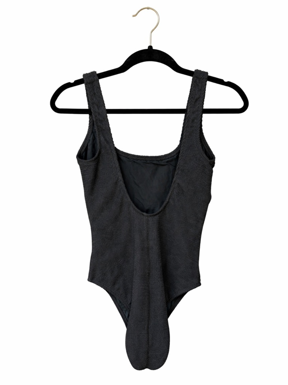VICI Swimsuit 1pc Bathing Suit Black Gauzy Large swimwear beach - Picture 2 of 4
